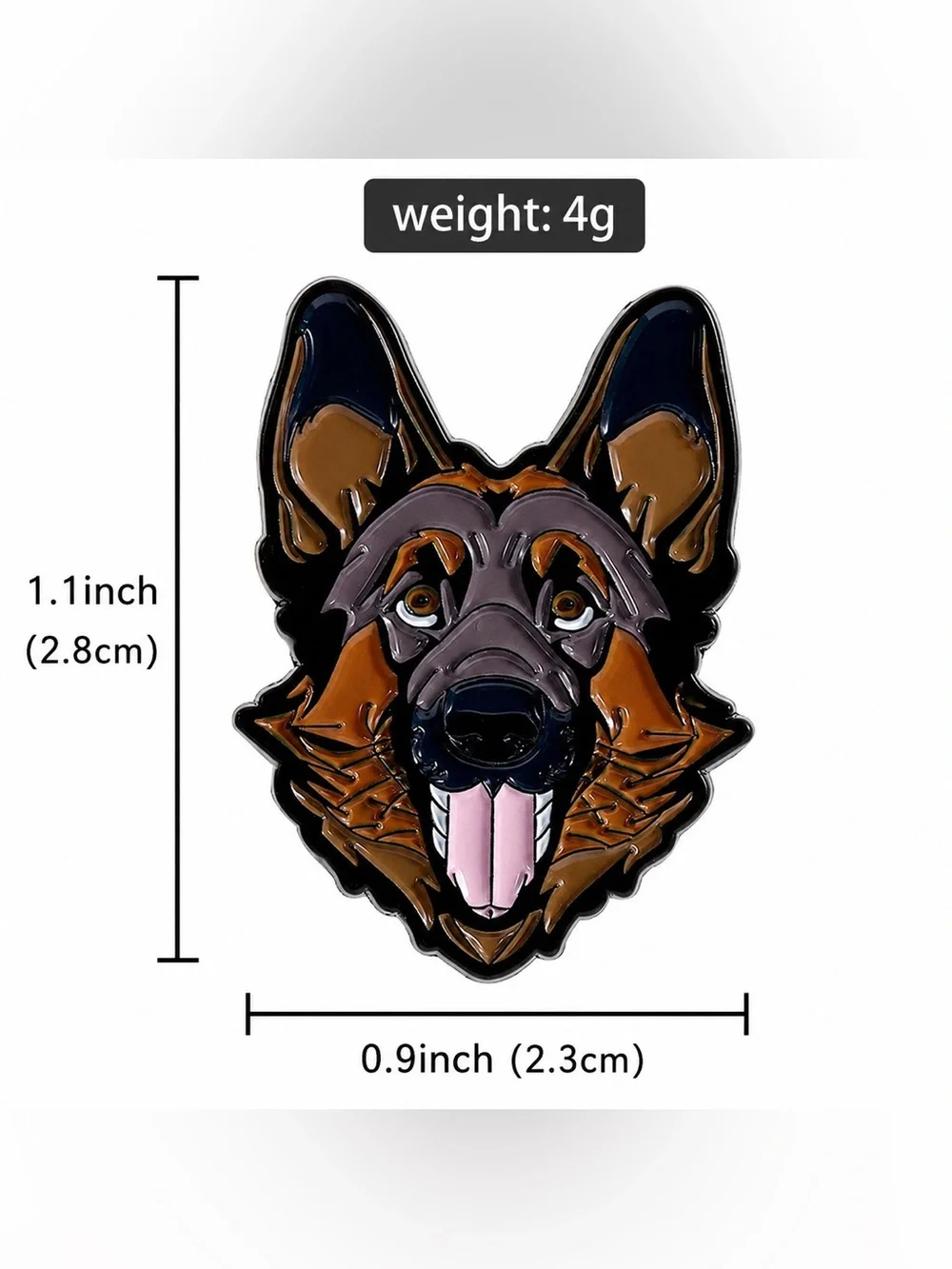 German Shepherd Enamel Pin | German Shepherd Dog Lapel Pin | GSD Lover Gift